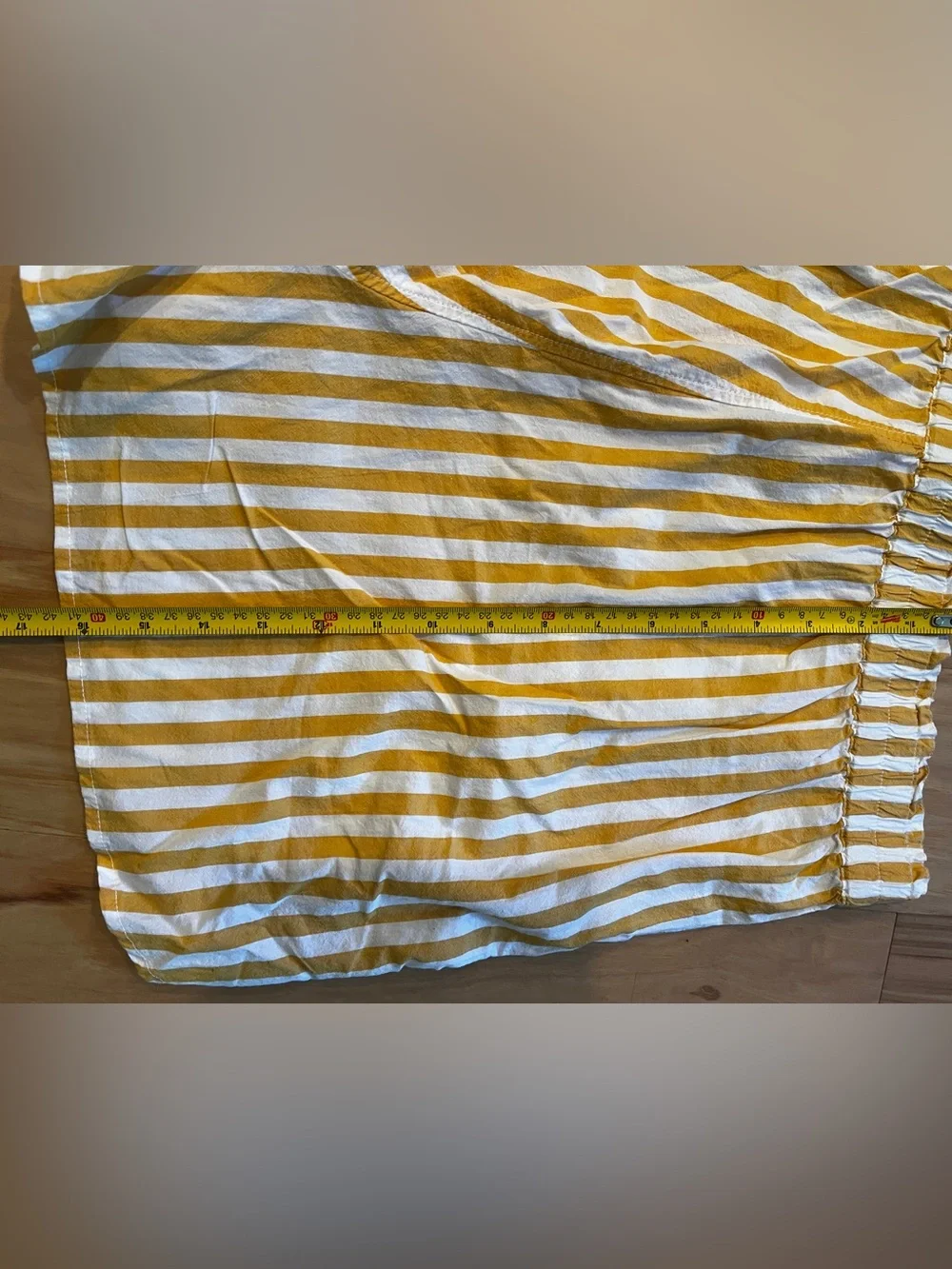 Madewell NWT Yellow White Striped Poplin Pull-On Shorts Size L - Picture 7 of 9